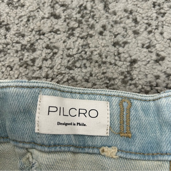 NWT Pilcro The Ar Mid-Rise Button-Front Barrel Jeans: Coated Edition Size 29P - Picture 10 of 14